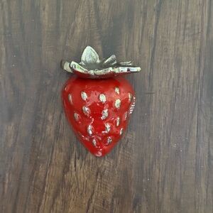 Anthropologie Red and Silver Delice bottle opener